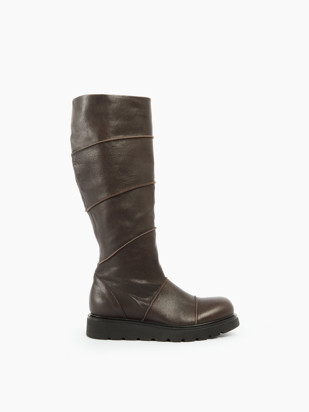 IXOS Stivale alto in pelle MARRONE