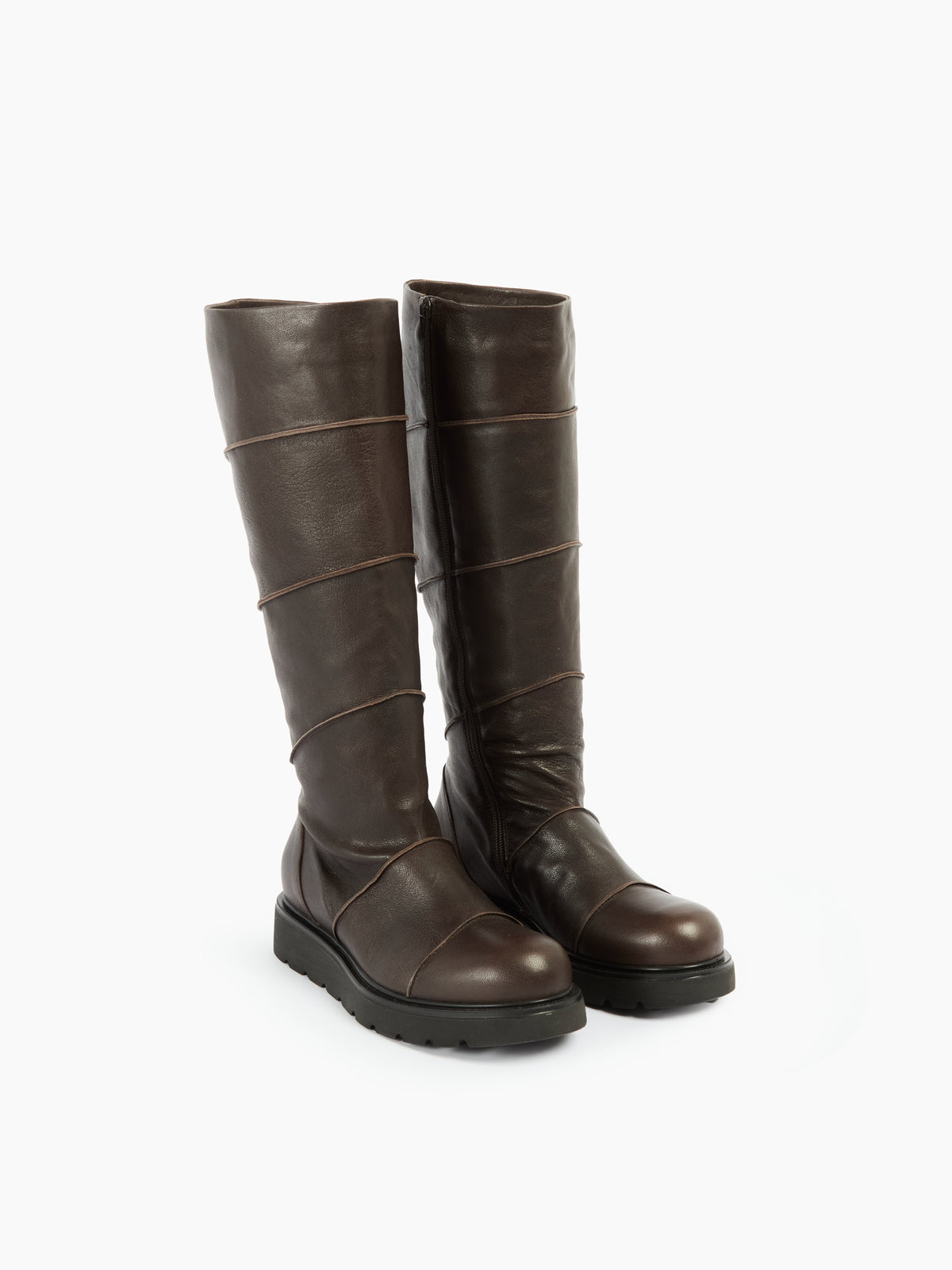IXOS Stivale alto in pelle MARRONE