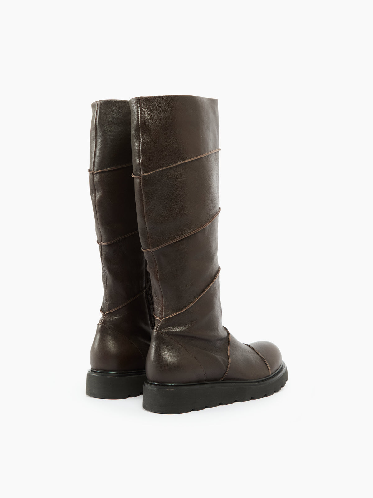 IXOS Stivale alto in pelle MARRONE