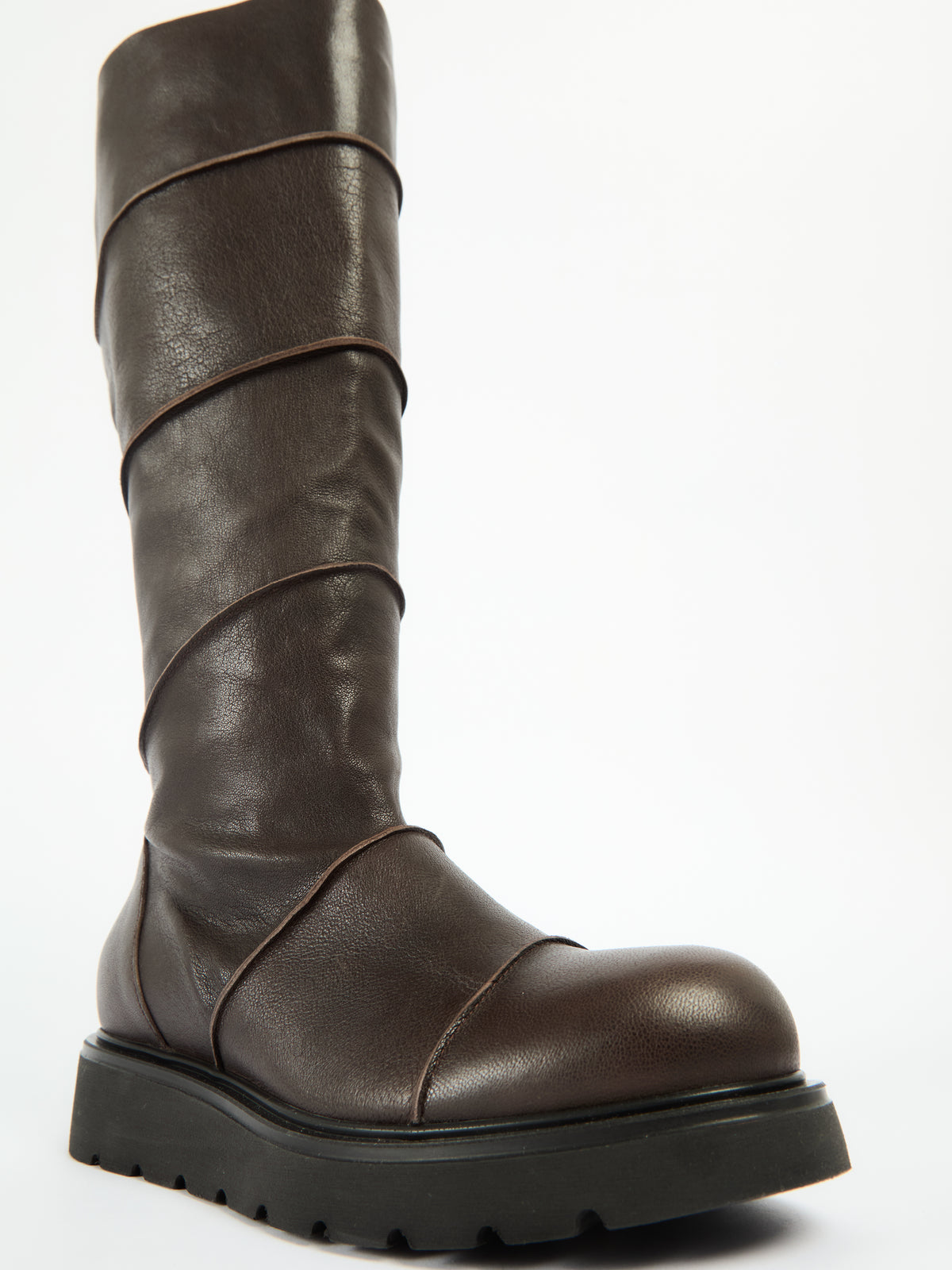 IXOS Stivale alto in pelle MARRONE