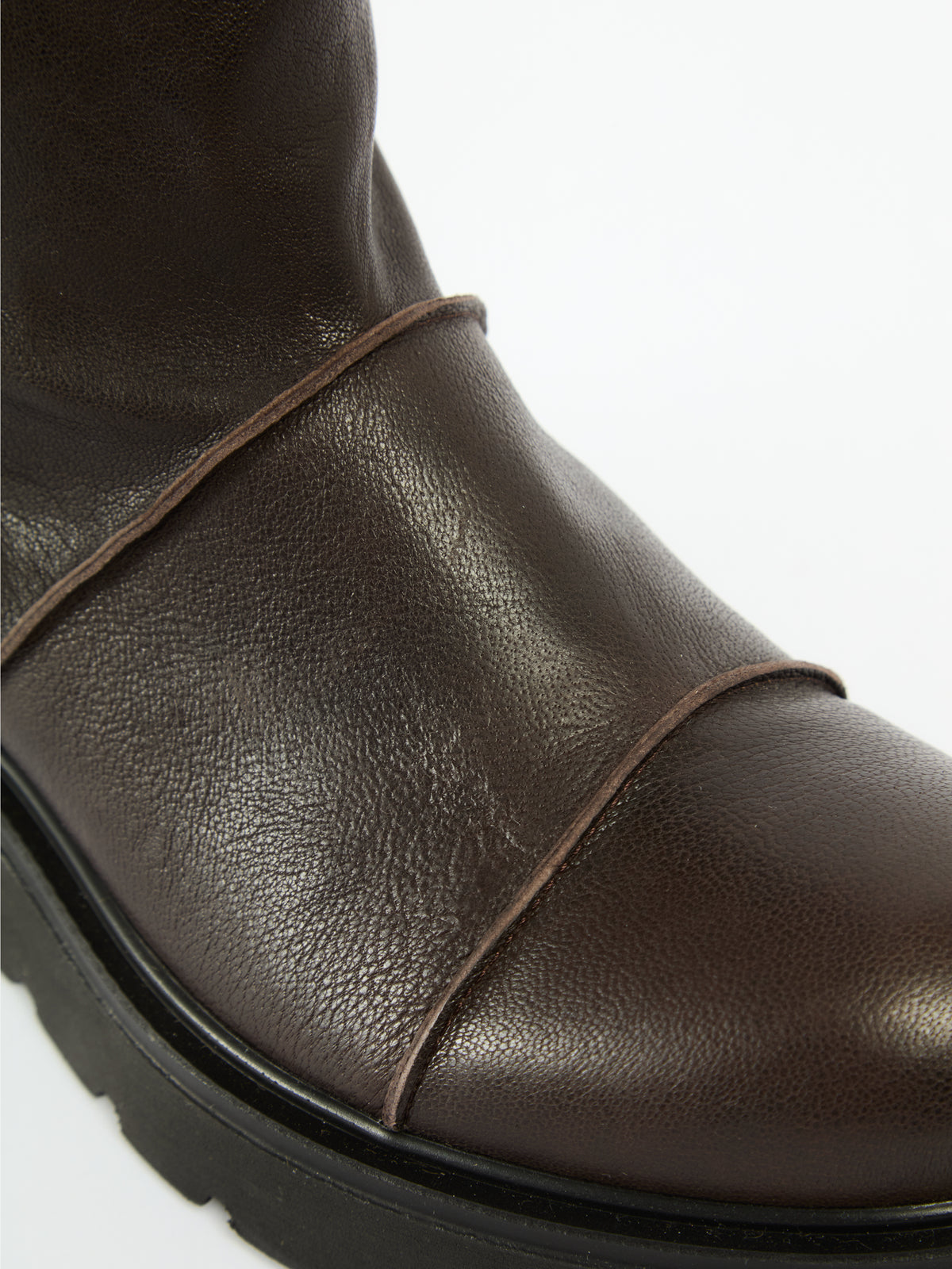 IXOS Stivale alto in pelle MARRONE