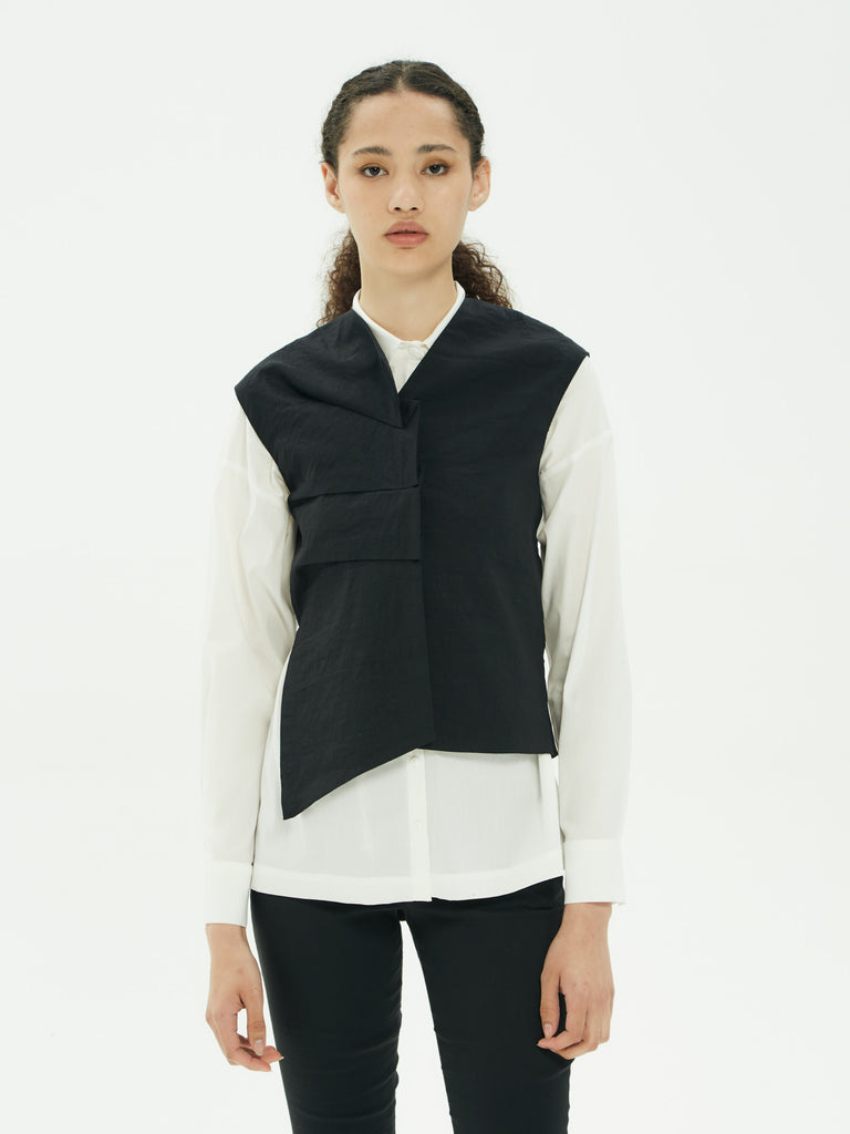 IXOS Gilet con pieghe NERO