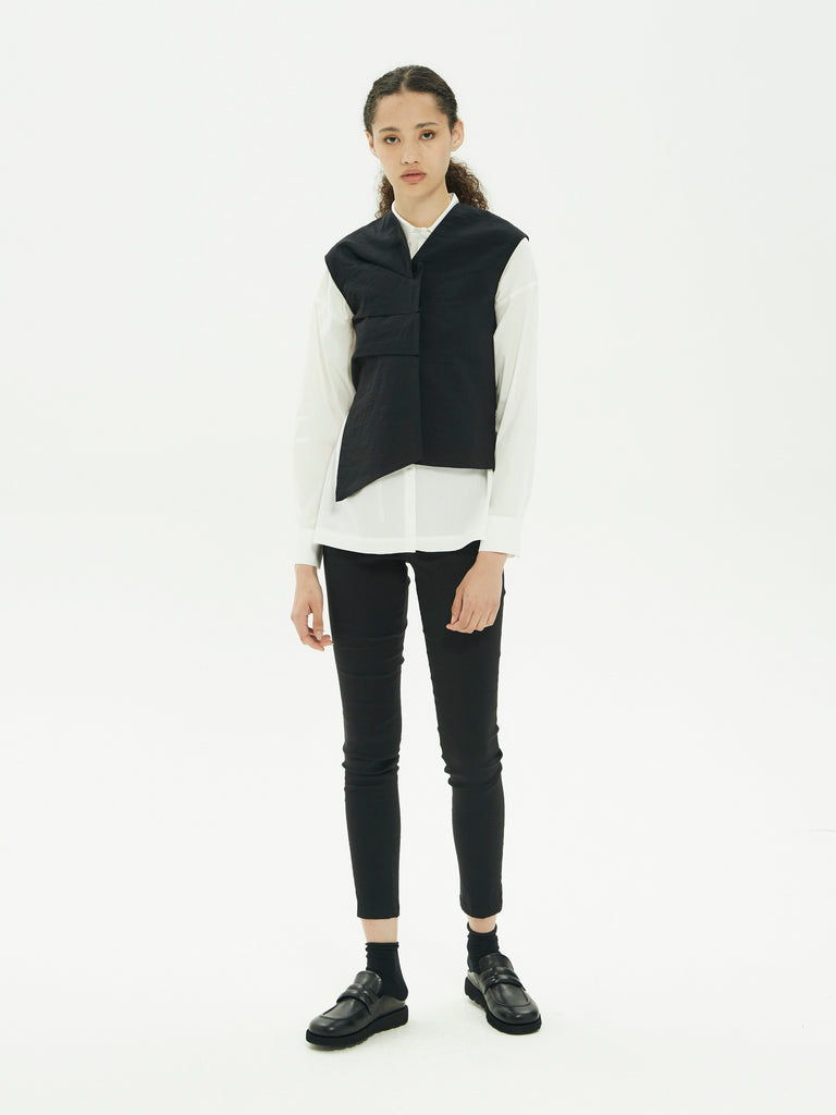IXOS Gilet con pieghe NERO