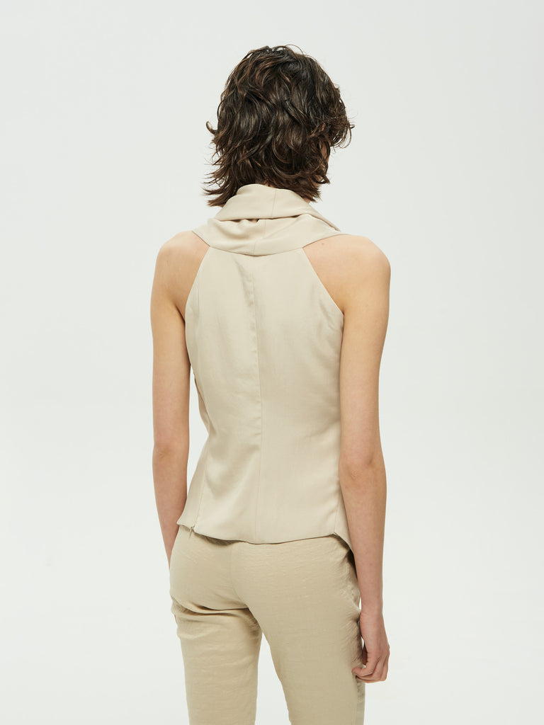 IXOS Gilet drappeggiato BEIGE