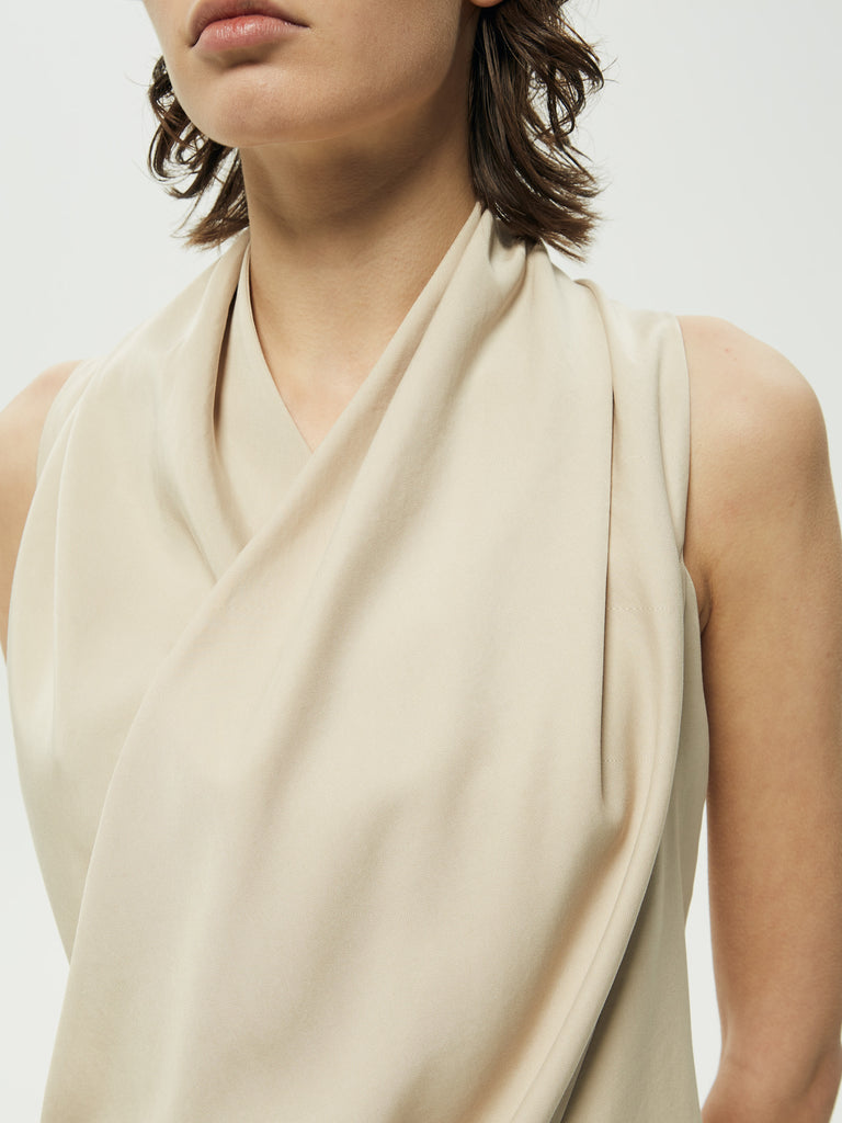 IXOS Gilet drappeggiato BEIGE