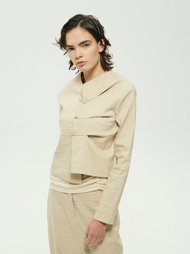 IXOS Giacca con pieghe BEIGE