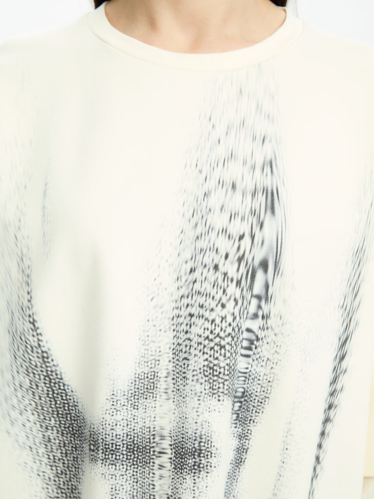 IXOS Felpa over con stampa BIANCO