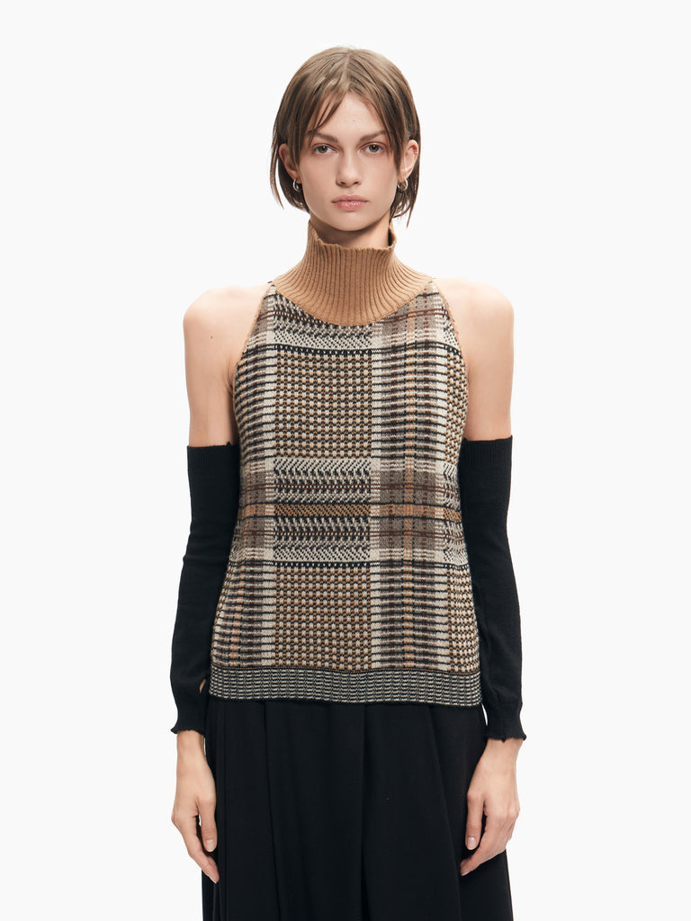 IXOS Top in maglia con collo alto MULTICOLOR