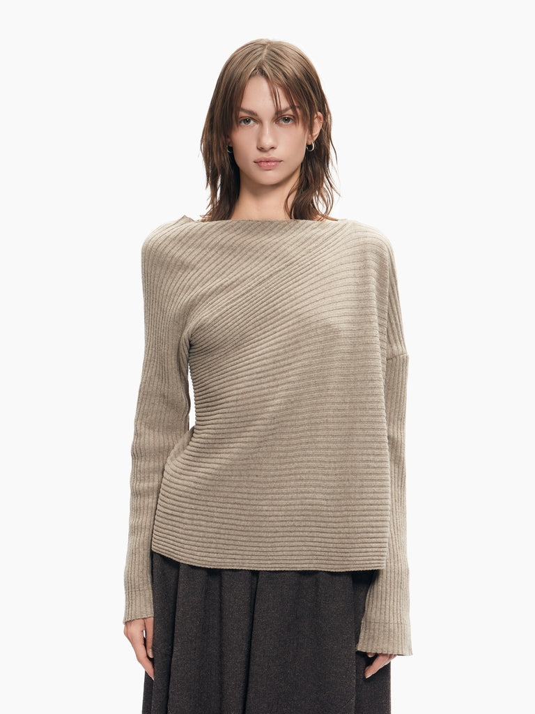 IXOS Maglia a coste TORTORA