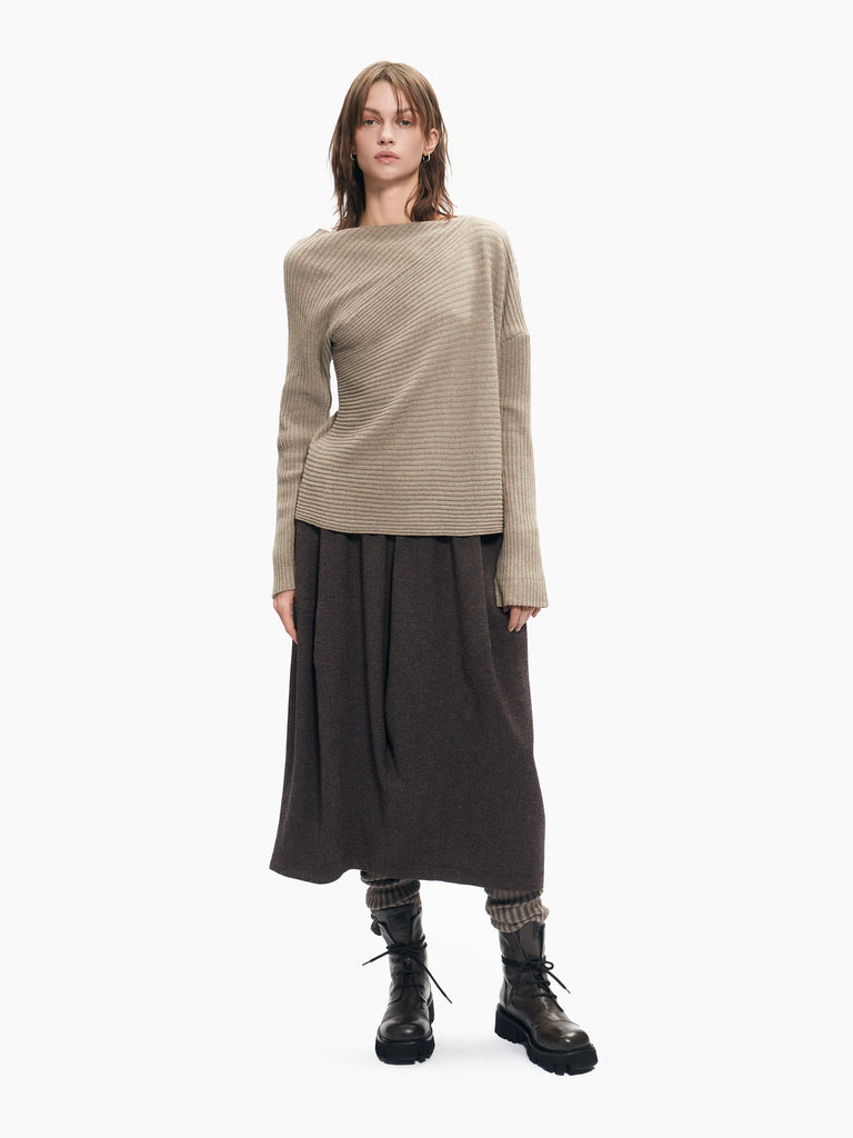 IXOS Maglia a coste TORTORA