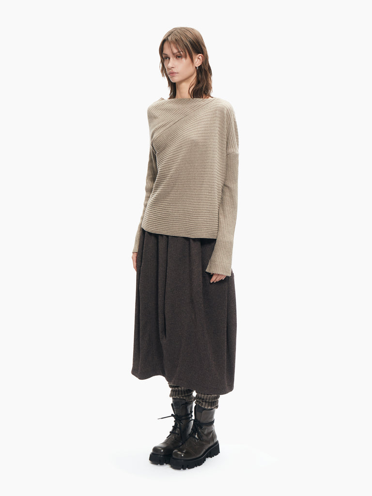 IXOS Maglia a coste TORTORA