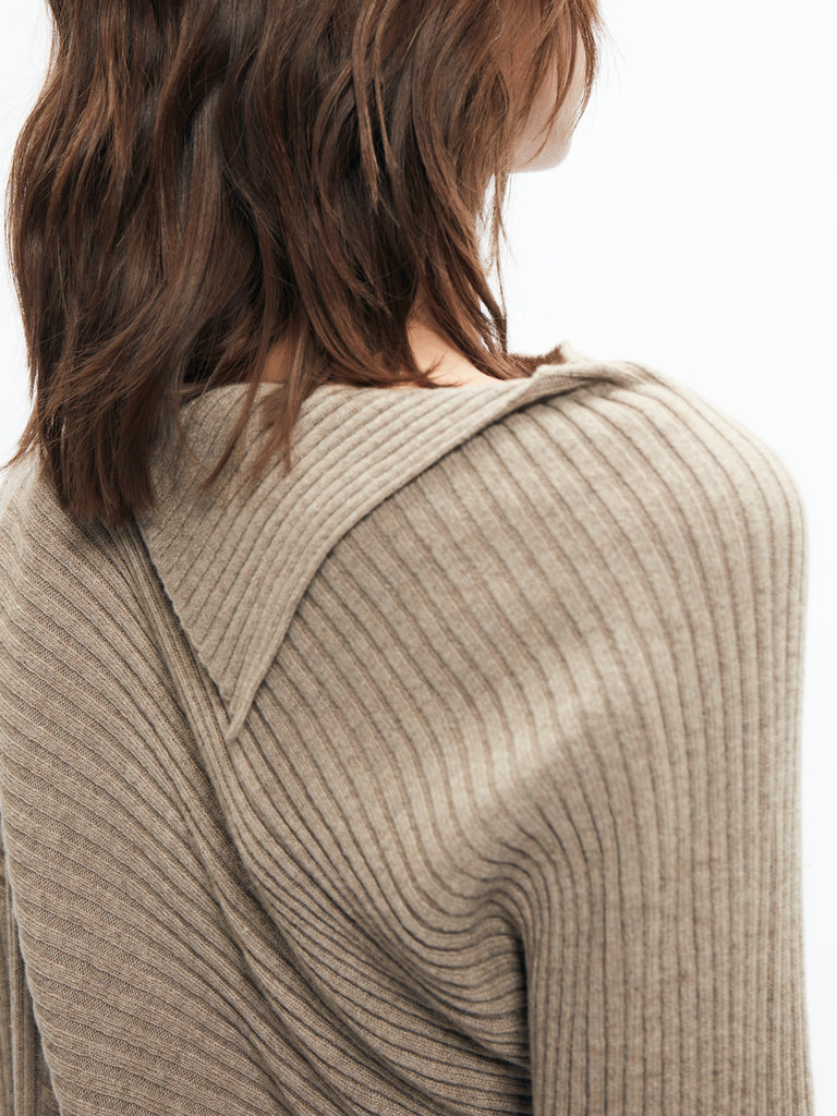 IXOS Maglia a coste TORTORA