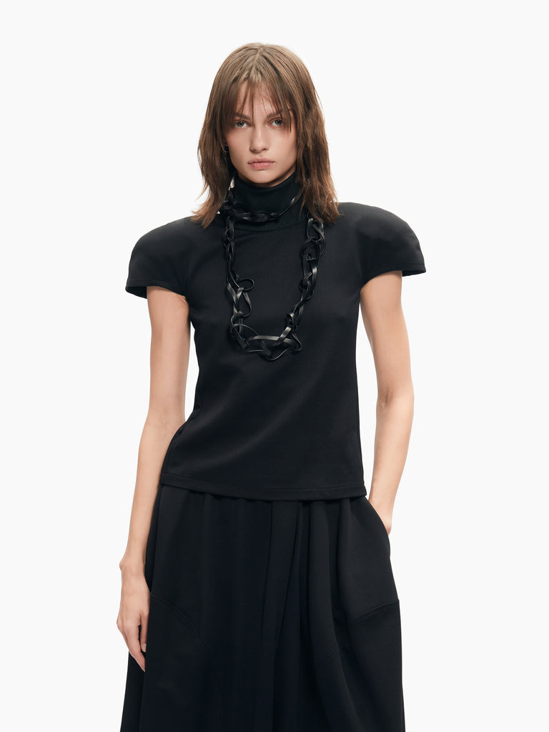 IXOS Top tecnico con spalle strutturate NERO