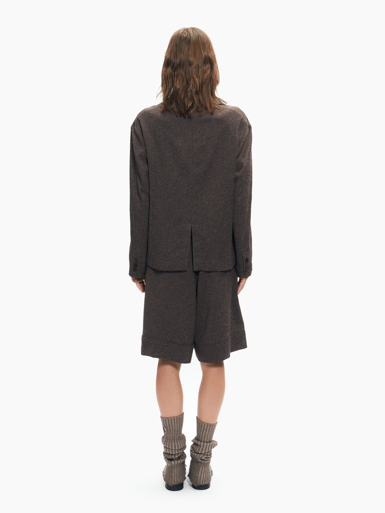 IXOS Giacca in tessuto melangiato MARRONE