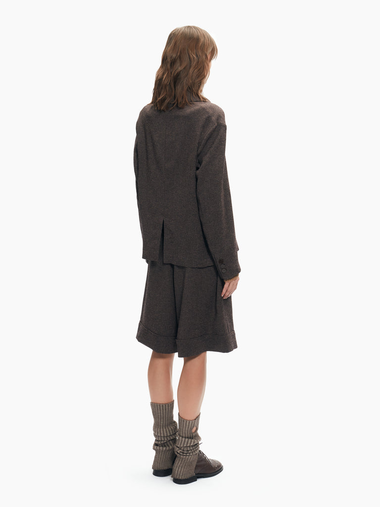 IXOS Giacca in tessuto melangiato MARRONE