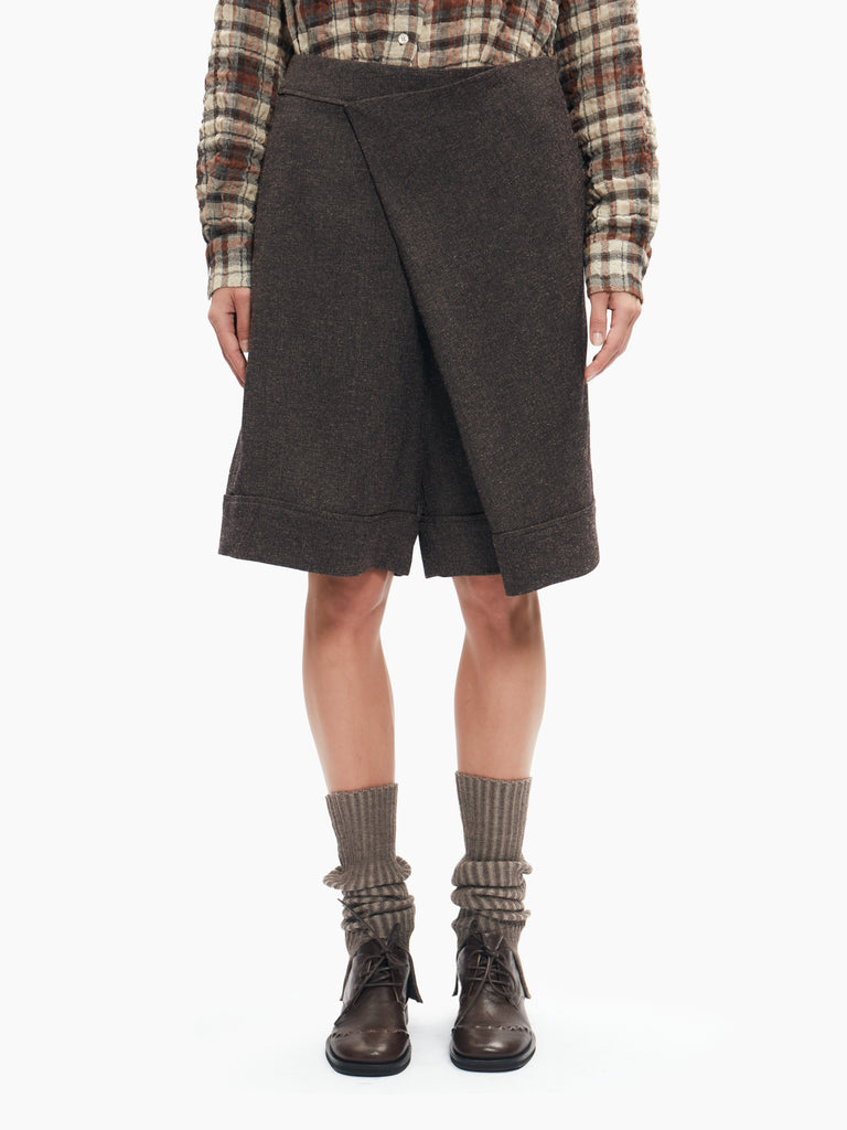 IXOS Shorts sartoriali con pannello MARRONE