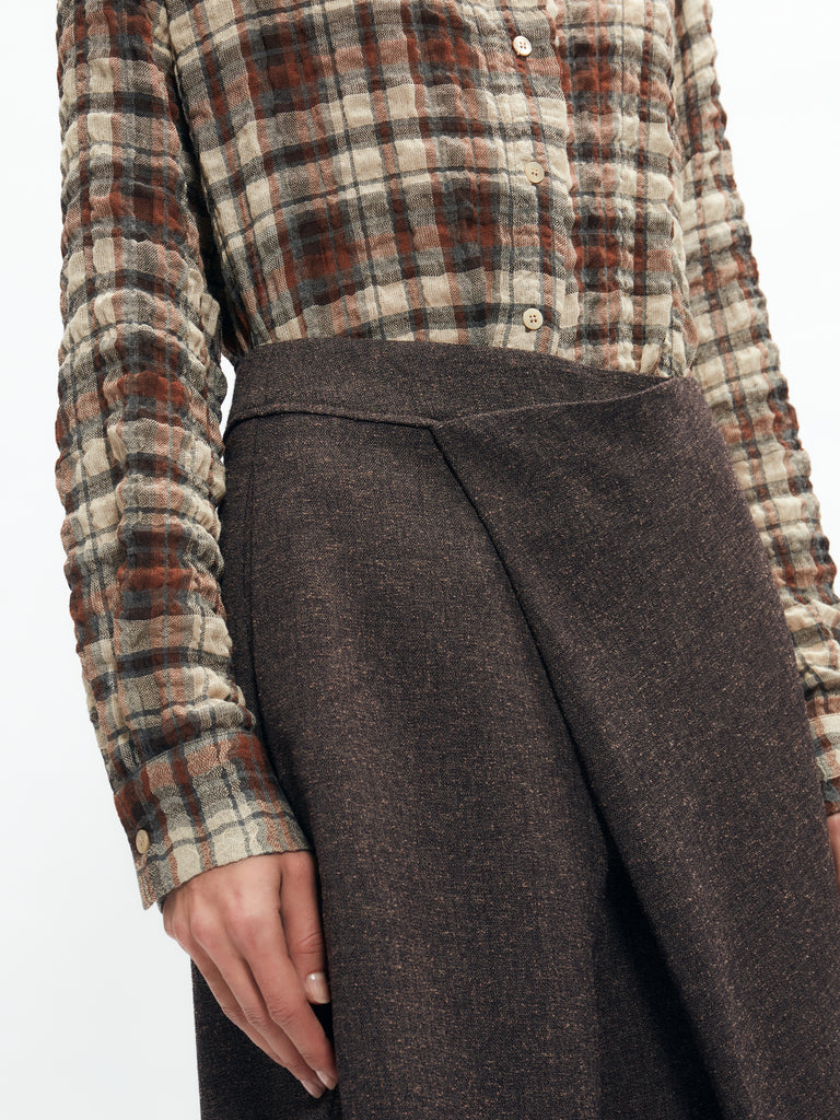 IXOS Shorts sartoriali con pannello MARRONE