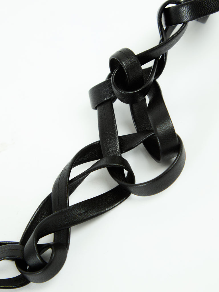 IXOS Collana con maglie intrecciate NERO