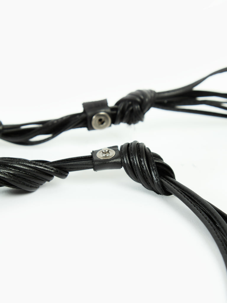 IXOS Collana in corde intrecciate NERO