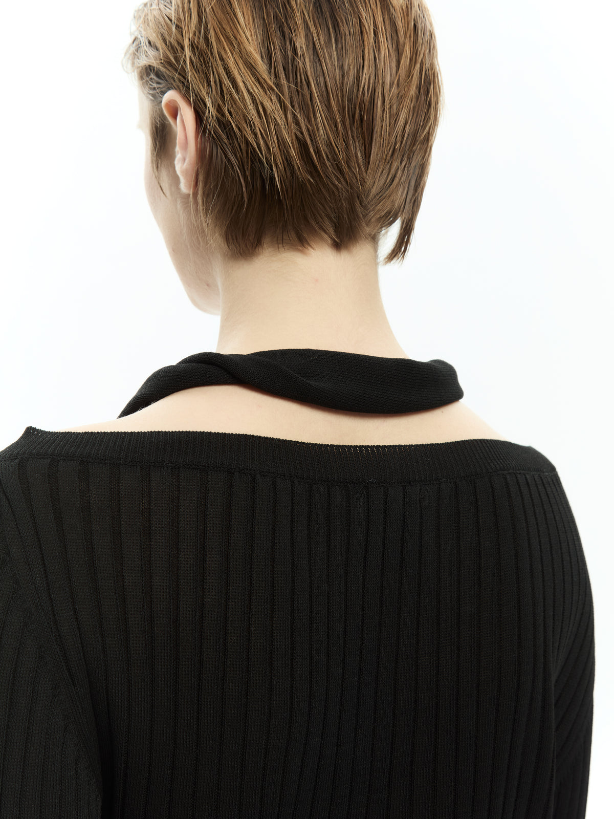 IXOS Maglia a coste con nodo NERO