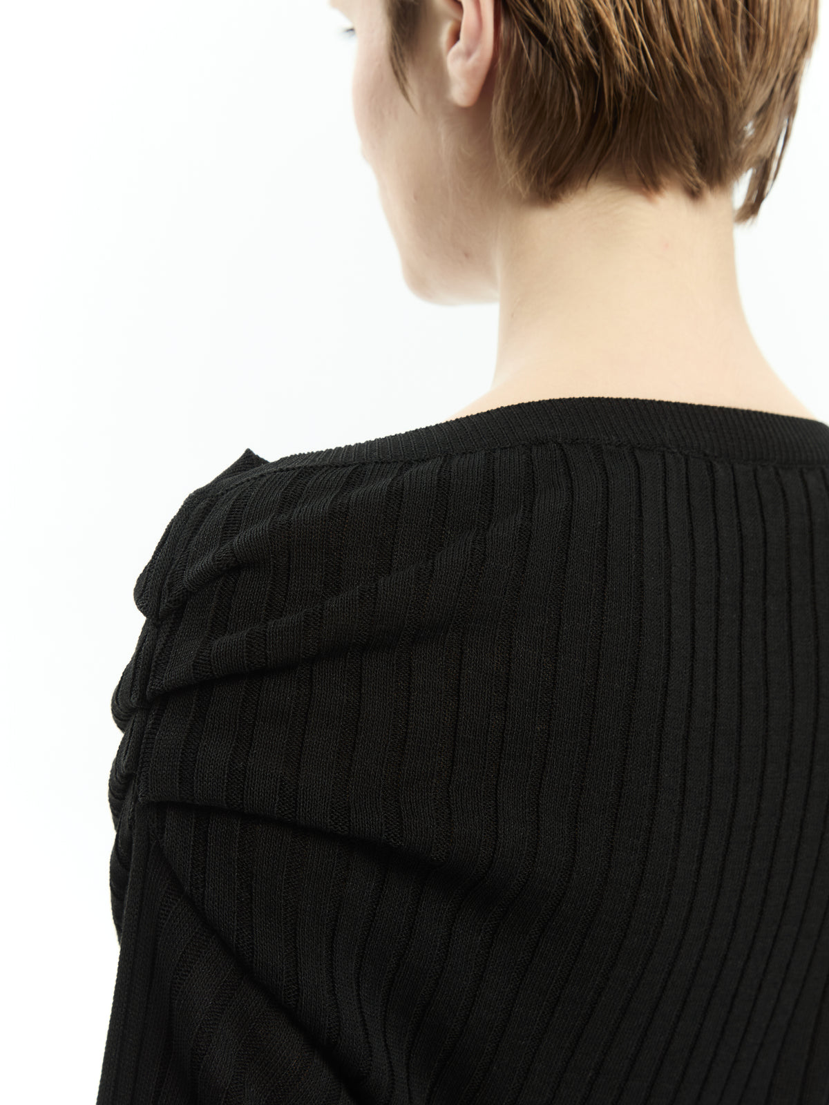 IXOS Maglia con drappeggio asimmetrico NERO