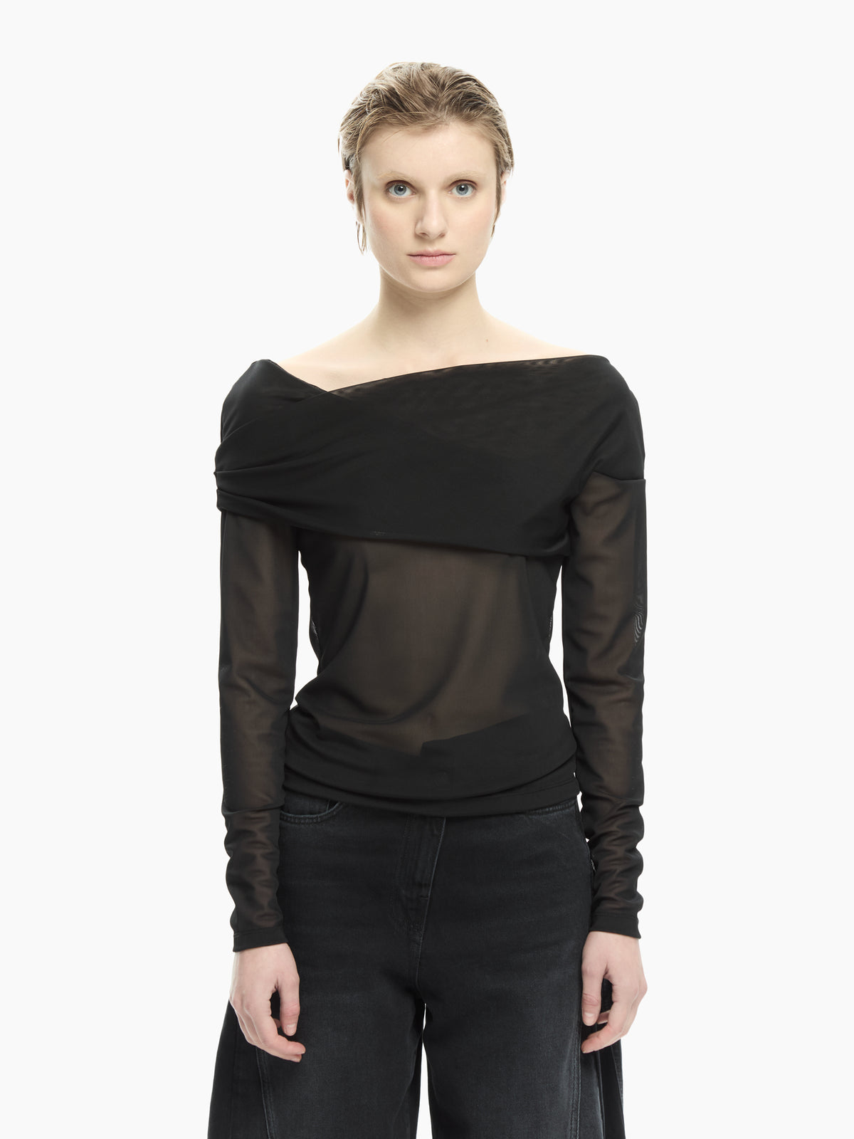 IXOS Top off-shoulder  NERO