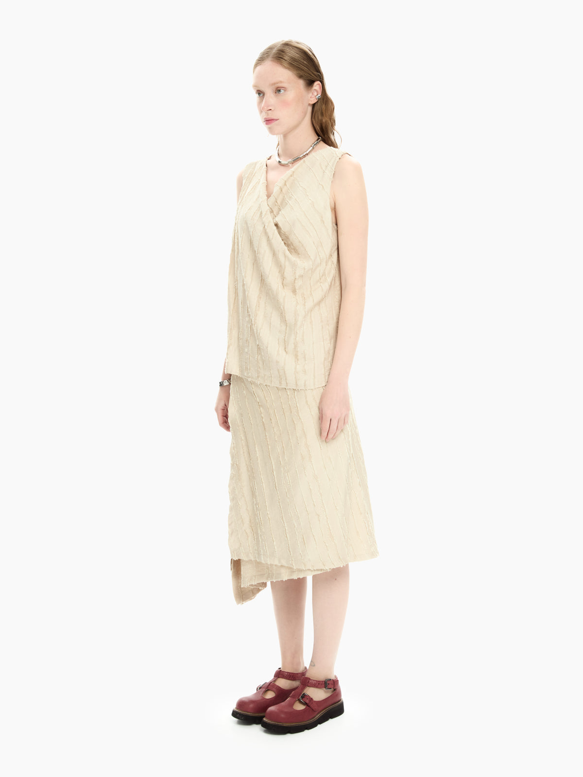 IXOS Top smanicato BEIGE