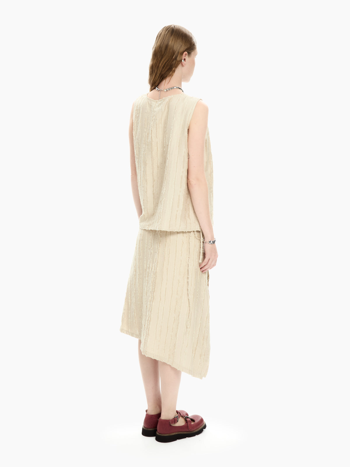 IXOS Top smanicato BEIGE