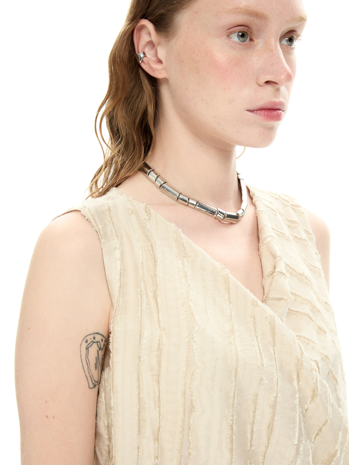 IXOS Top smanicato BEIGE
