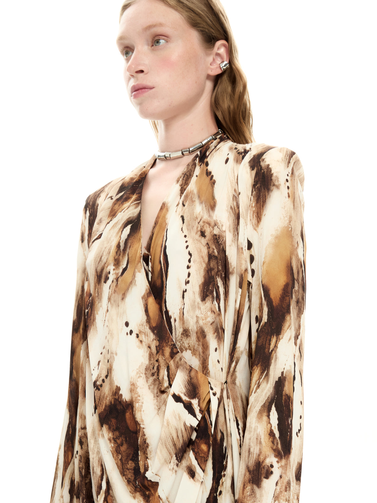 IXOS Camicia lunga fluida MARRONE