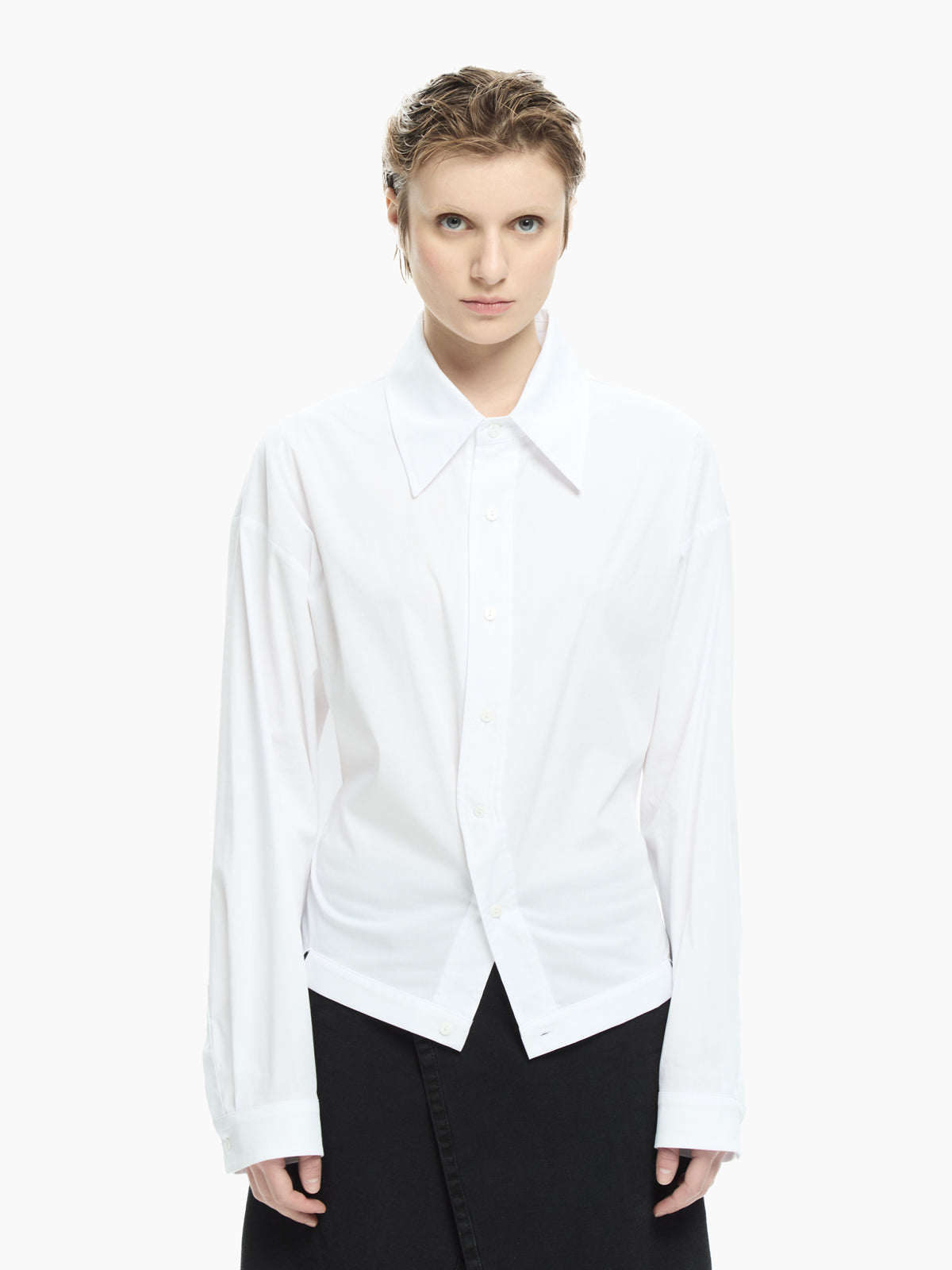 IXOS Camicia con taglio asimmetrico BIANCO