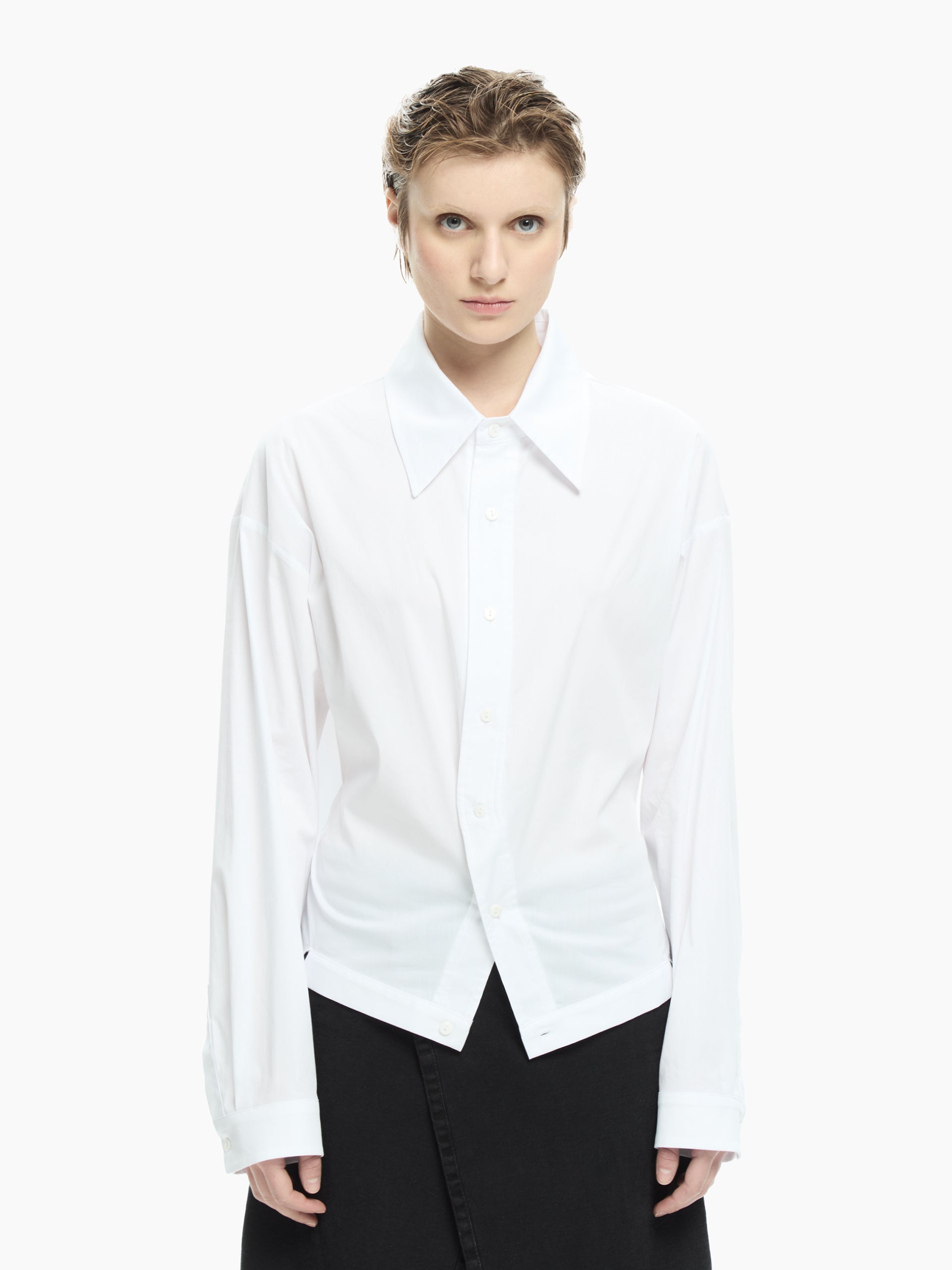 Asymmetrical cut shirt – IXOS Official