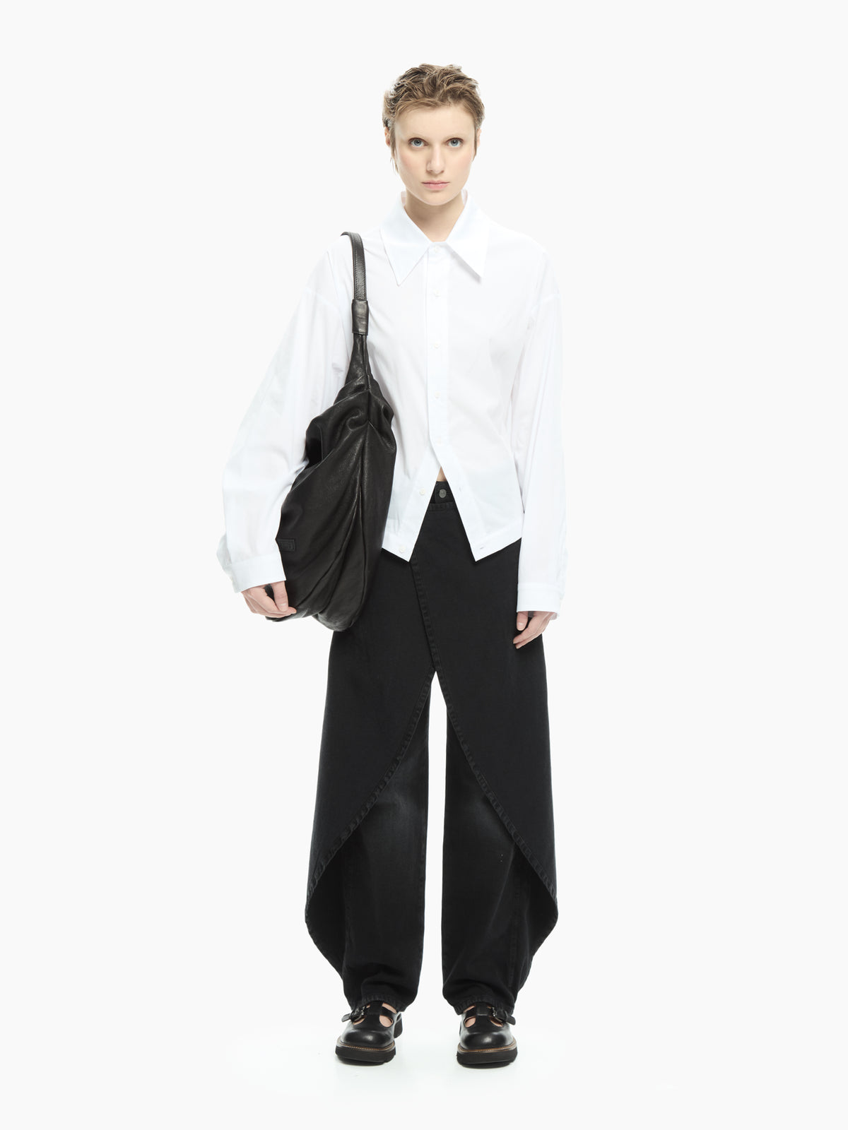 IXOS Camicia con taglio asimmetrico BIANCO