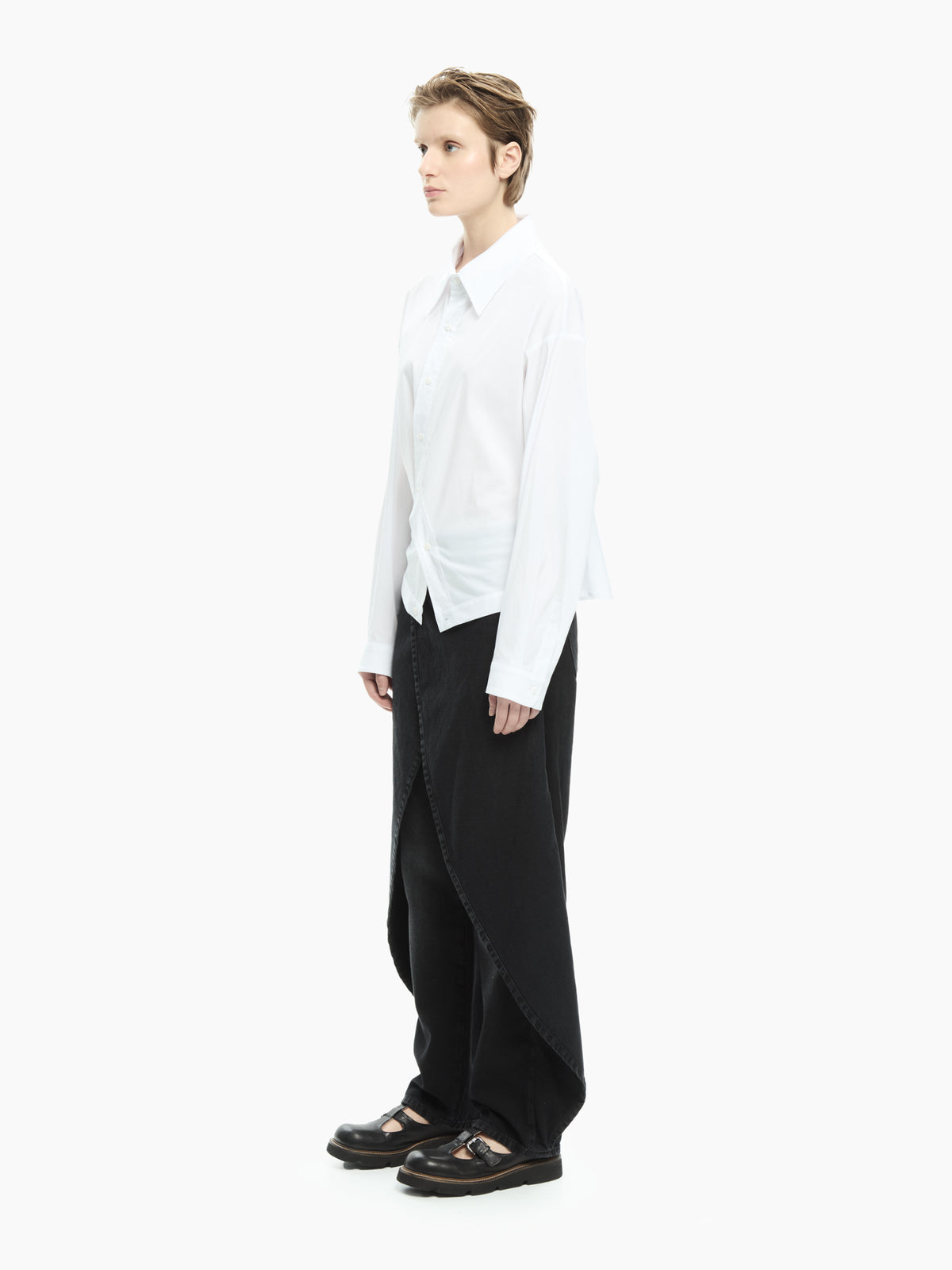 IXOS Camicia con taglio asimmetrico BIANCO