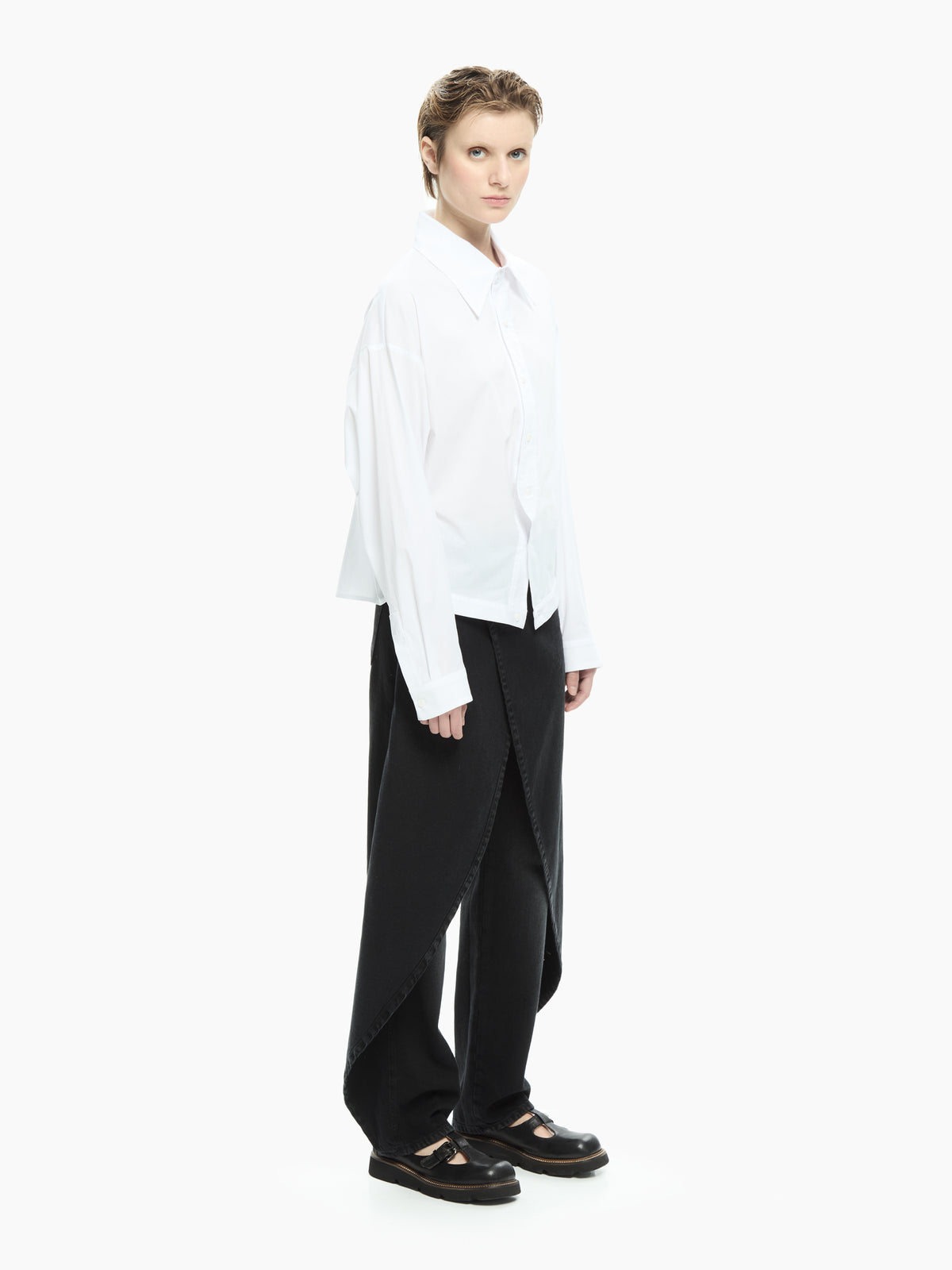 IXOS Camicia con taglio asimmetrico BIANCO