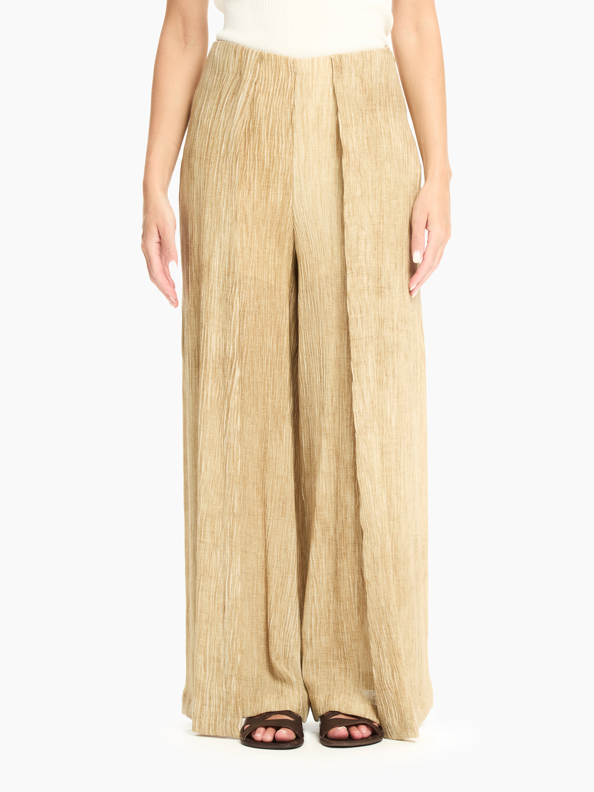 IXOS Pantaloni ampi con pannello sovrapposto BEIGE
