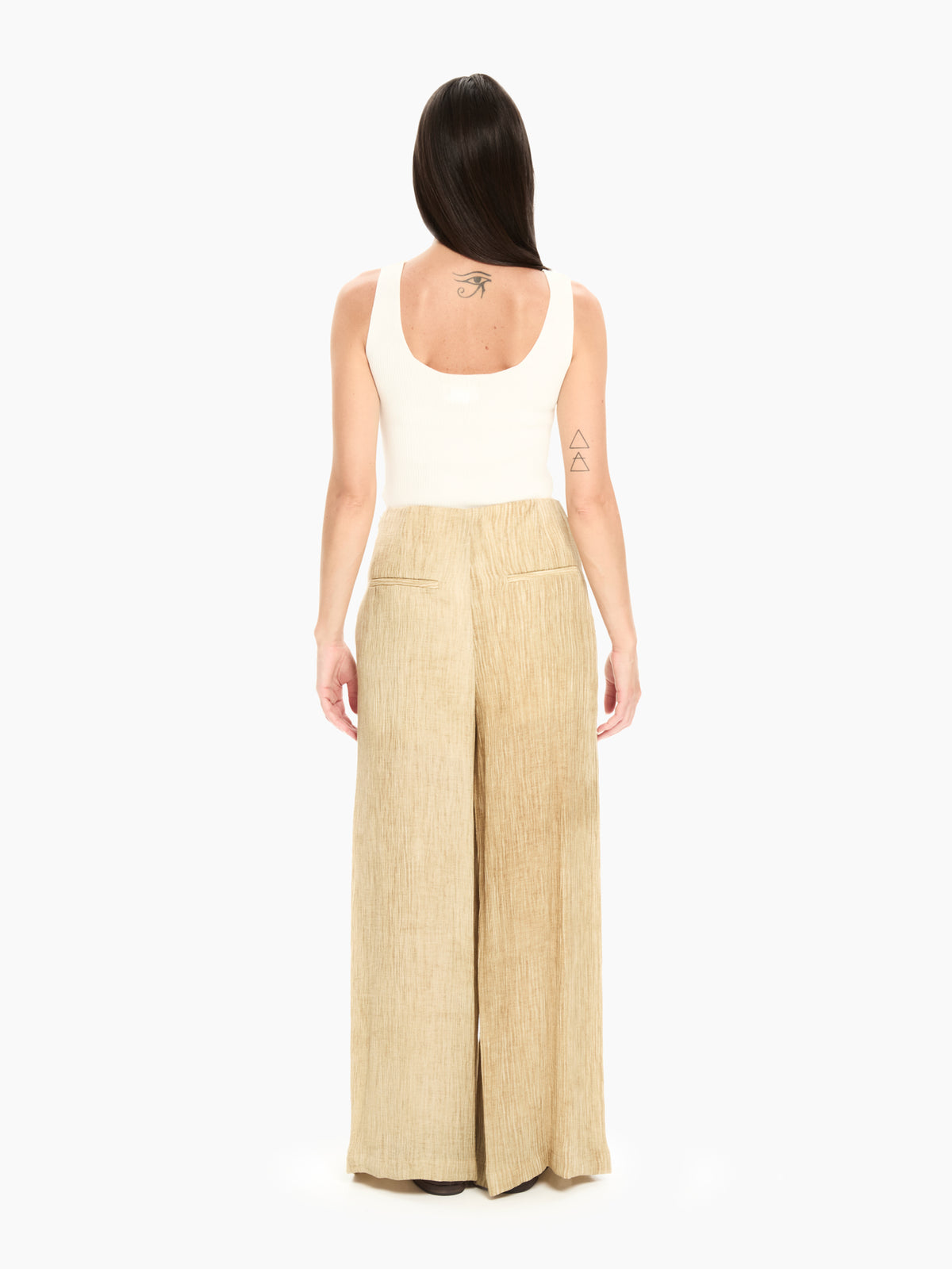 IXOS Pantaloni ampi con pannello sovrapposto BEIGE