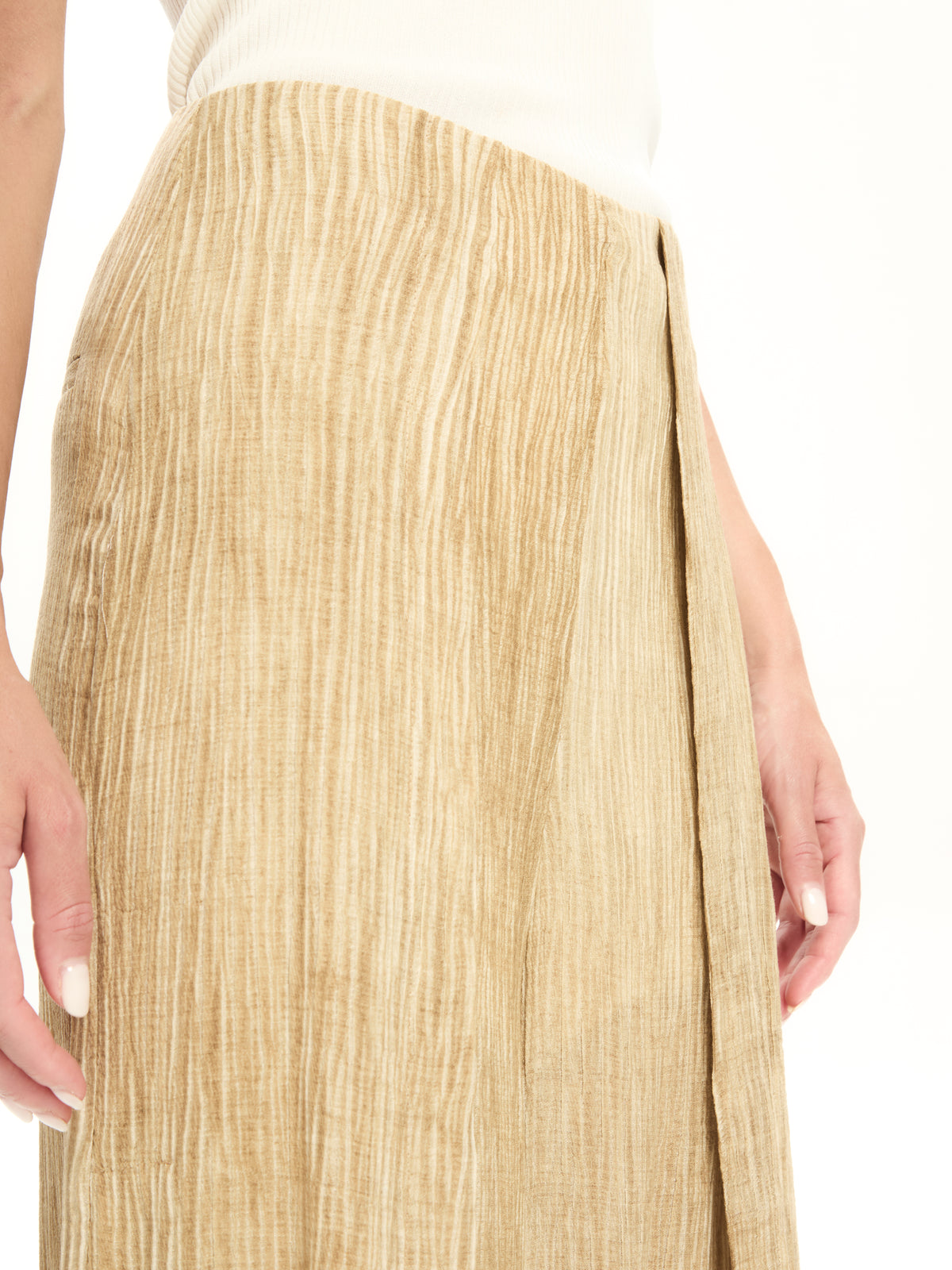 IXOS Pantaloni ampi con pannello sovrapposto BEIGE