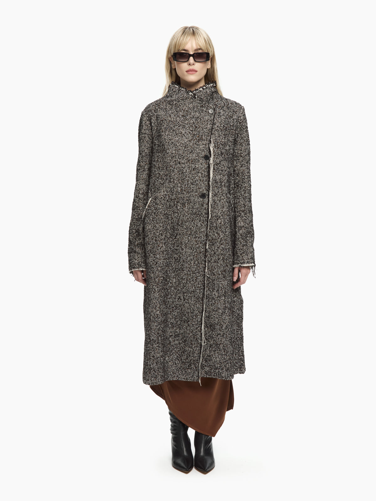 IXOS Cappotto spigato lungo NERO