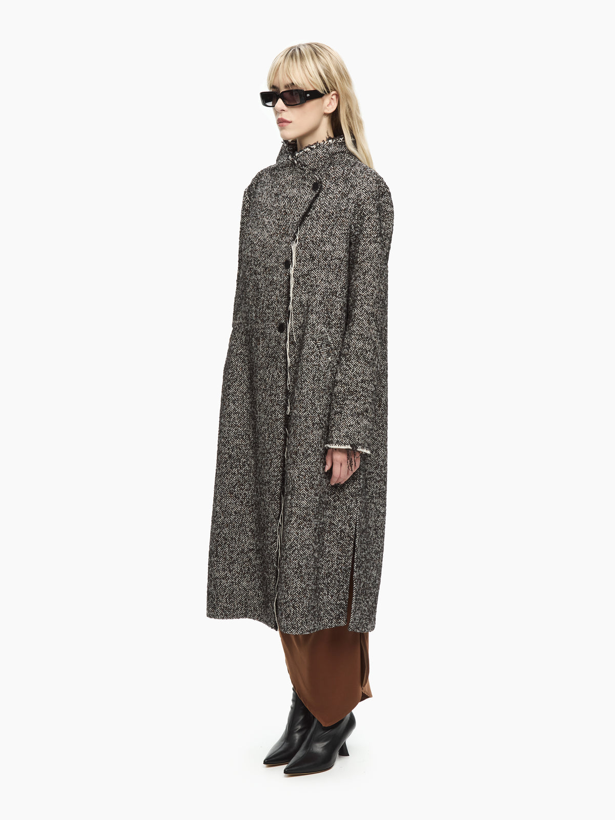 IXOS Cappotto spigato lungo NERO