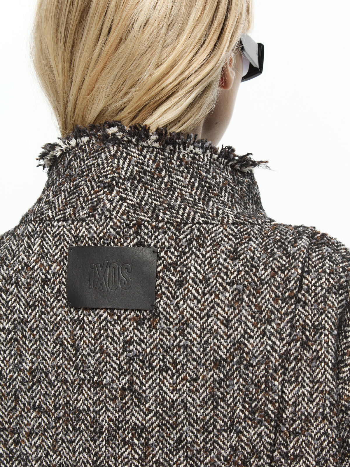 IXOS Cappotto spigato lungo NERO