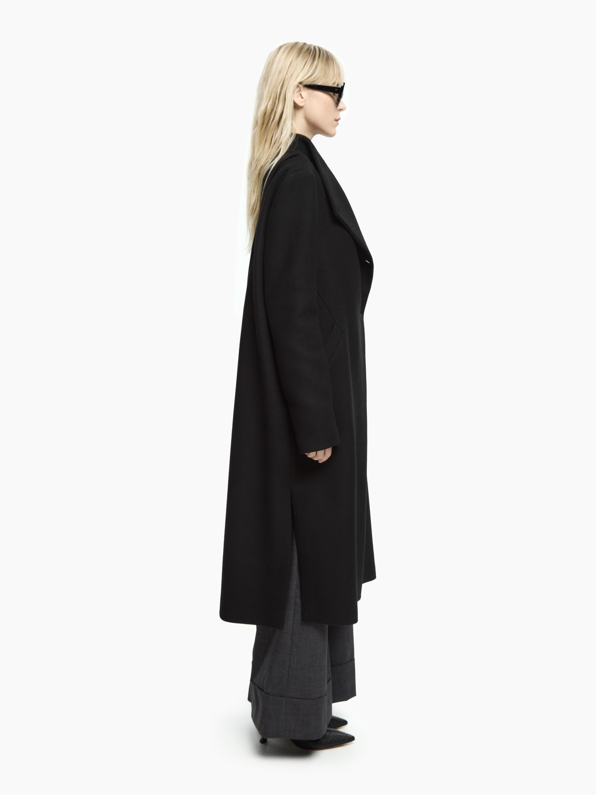 IXOS Cappotto collo scultoreo NERO