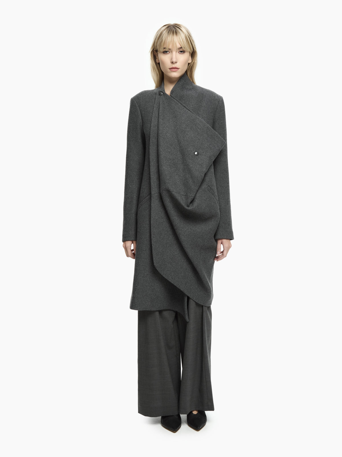 IXOS Cappotto Asimmetrico GRIGIO