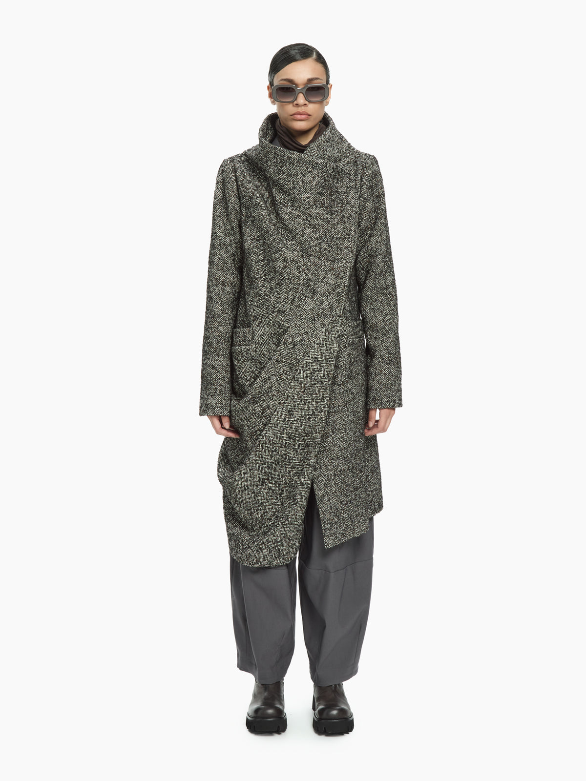 IXOS Cappotto asimmetrico NERO
