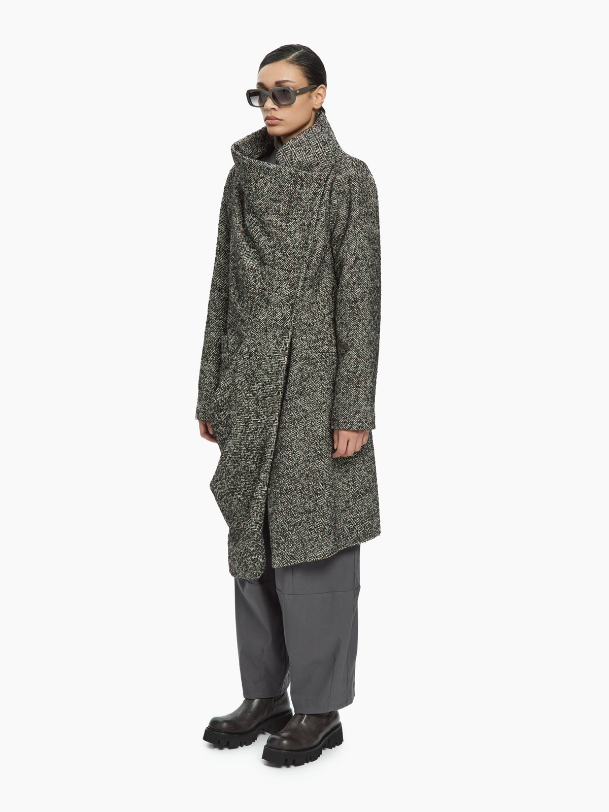 IXOS Cappotto asimmetrico NERO
