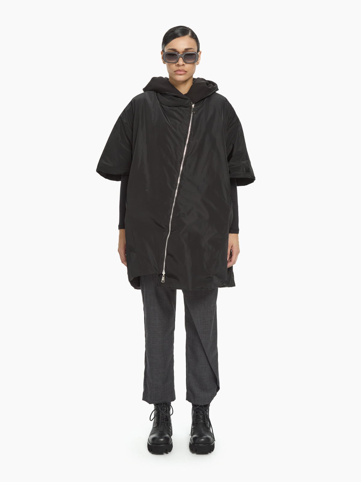 IXOS Cappotto oversize con cappuccio NERO