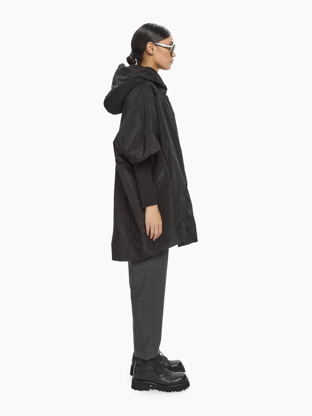 IXOS Cappotto oversize con cappuccio NERO