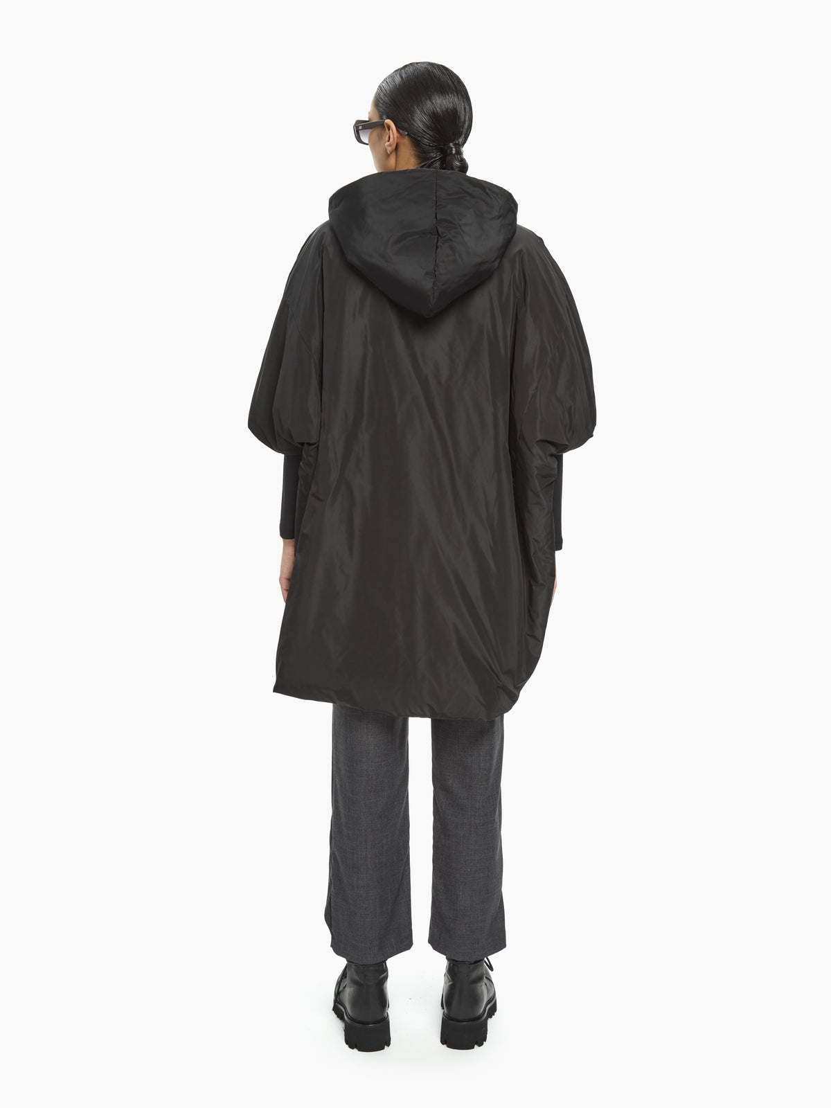 IXOS Cappotto oversize con cappuccio NERO