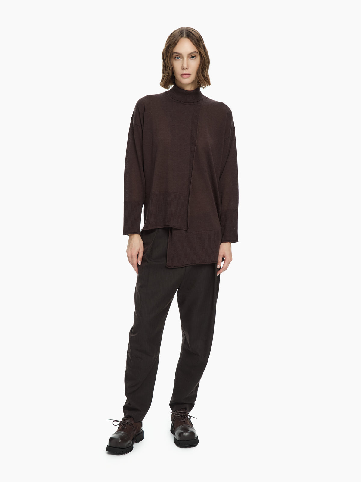 IXOS Maglia asimmetrica MARRONE