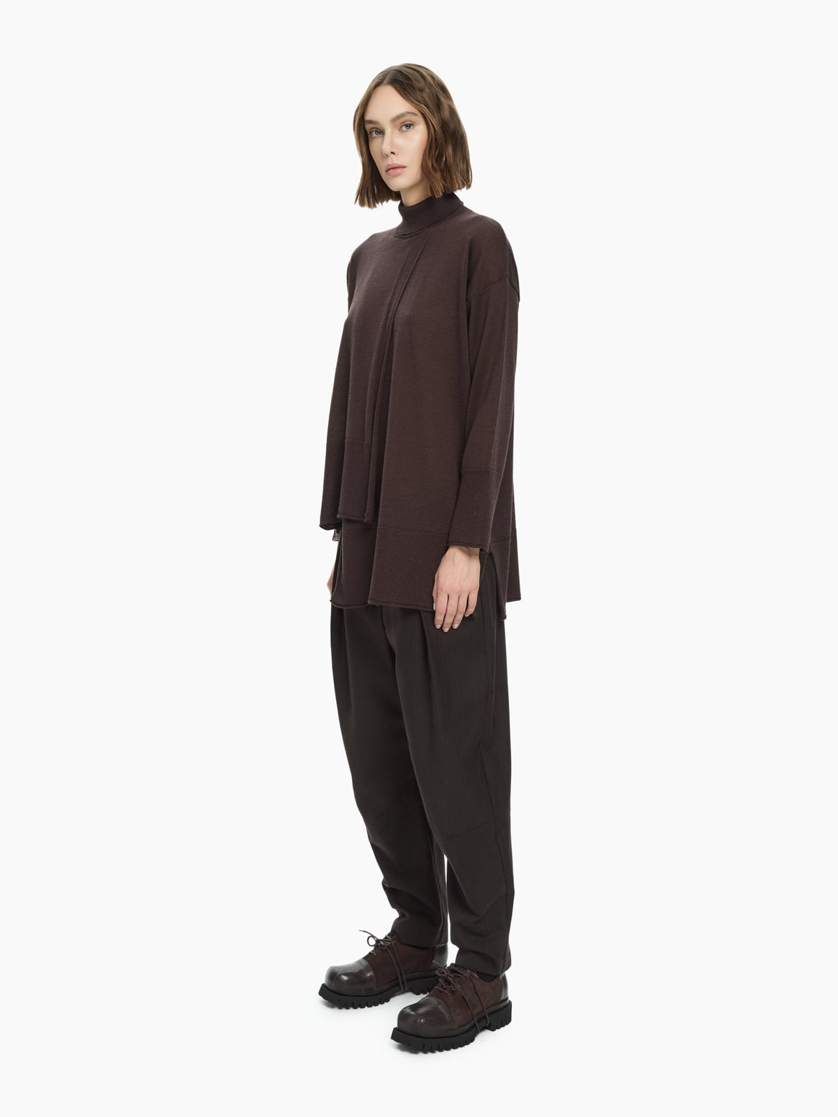 IXOS Maglia asimmetrica MARRONE